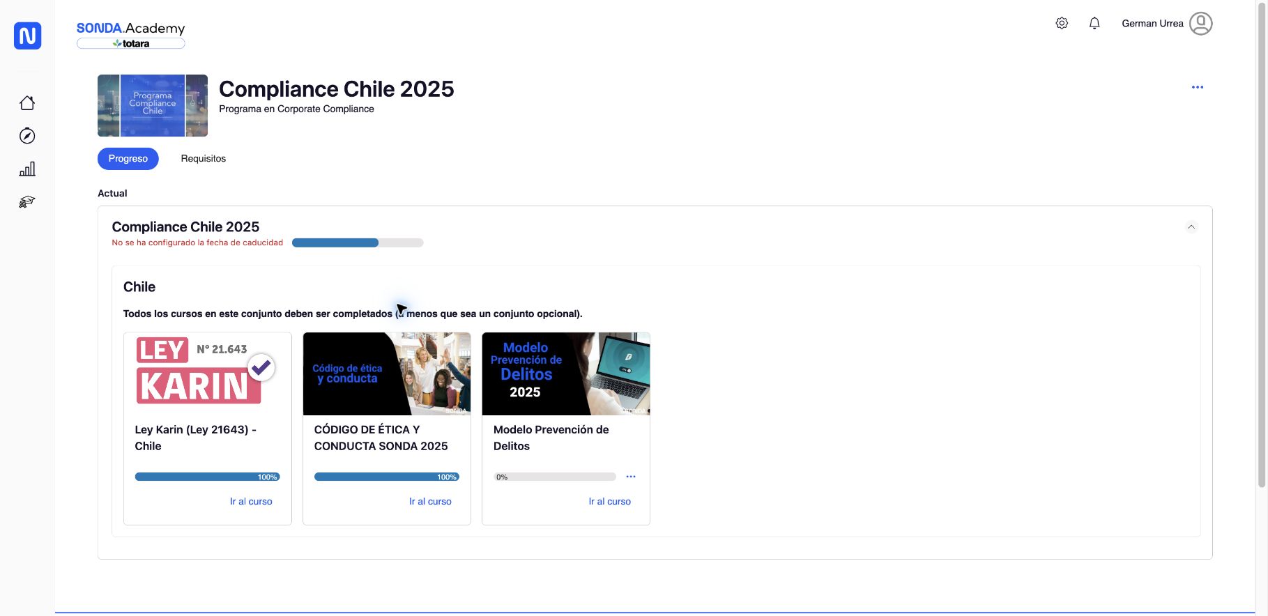 Seguimiento del avance de un programa en GlowLMS